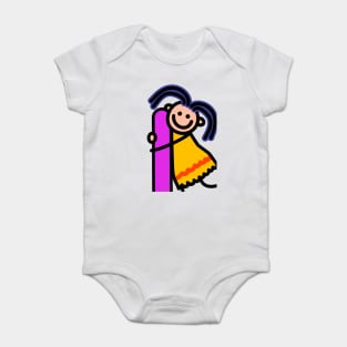 Letter Exclamation Mark for girls alphabet Kids Colorful Cartoon Character Baby Bodysuit